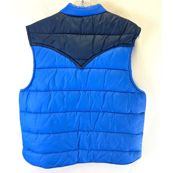 Vintage Tregos Westwear Puffer Quilted 70's Vest Snap Closure Pockets Size 44 - Picture 7 of 14